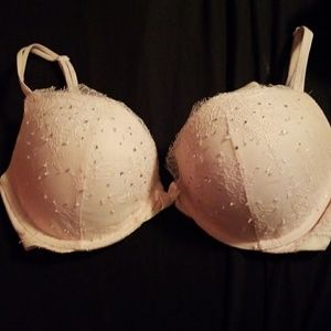 VS Very Sexy push up bra. Baby pink w/rhinestones